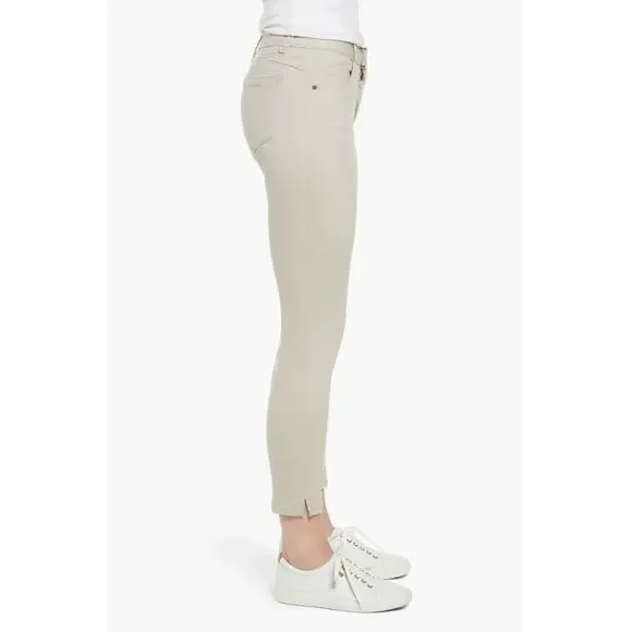 Nordstrom Wit & Wisdom Khaki 'Ab'Solution High Waist Ankle Skinny Pants Size 0 - Picture 3 of 10